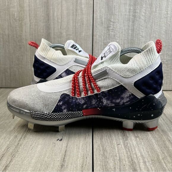 NEW Under Armour Harper 8 Low USA ST Baseball Cleats Sneaker Mens Size 7 main image 4